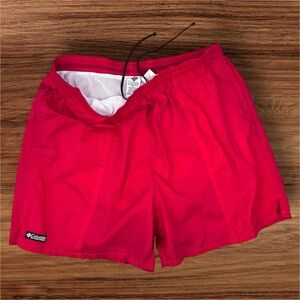 Columbia Sportswear Men’s Red 5” Swim Trunks. XL